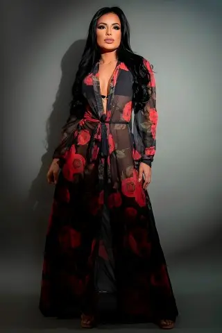 Red Roses Beach Cover-Up