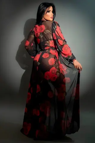 Red Roses Beach Cover-Up