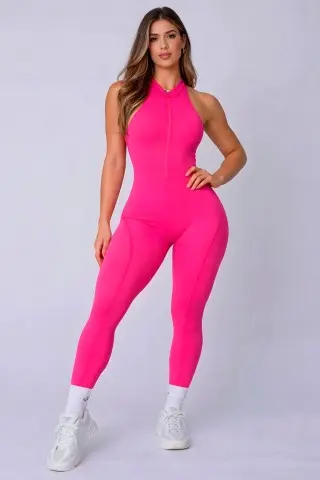 Macacão Zíper Grip Pink