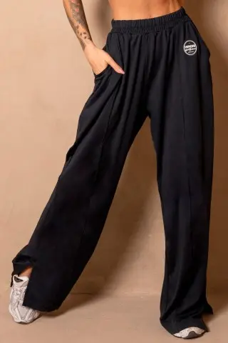 Calça Wellness Preta Wide Leg S/E
