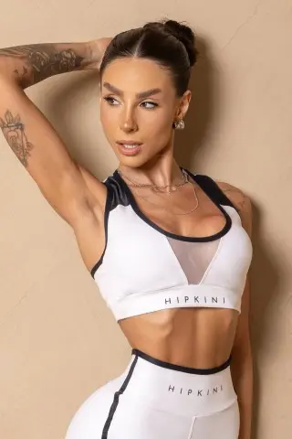 White Racerback Fitness and Wellness Top