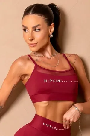 Top Wellness Vinho Detalhe Tule