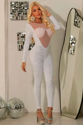 Macacão Bright Flash Branco Macacão Bright Flash Branco