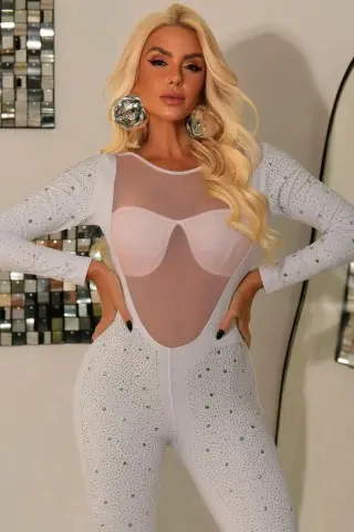 White Bright Flash Jumpsuit White Bright Flash Jumpsuit