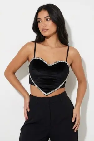 Cropped Shine Coração