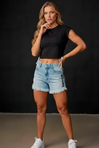 Shorts Jeans Lança Perfume Confort Low