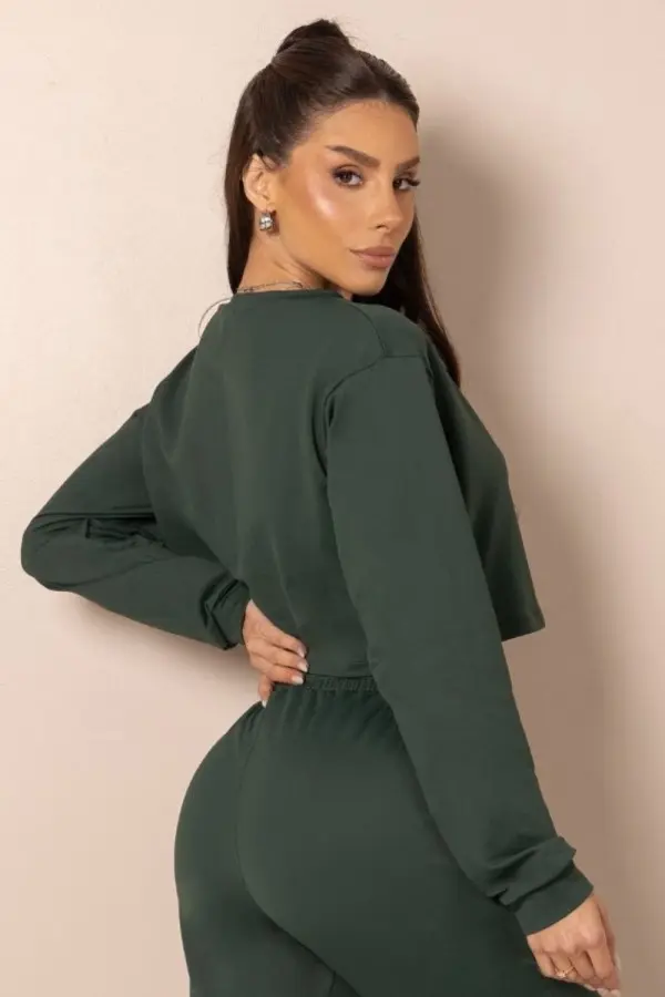 Blusa ClubHouse Manga Longa Verde