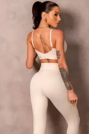 Legging Smash Off-White Com Silk S/E