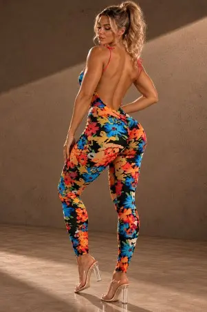 Macacão Donna Tropicalia Black C/E