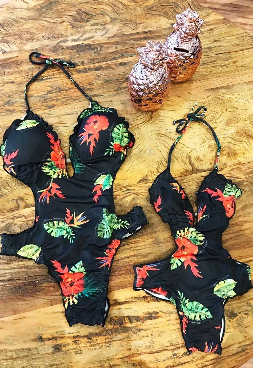 Swimsuit Ripple Lírio Vermelho Infantil