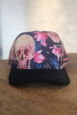 Donna Shape Flower Skull Cap