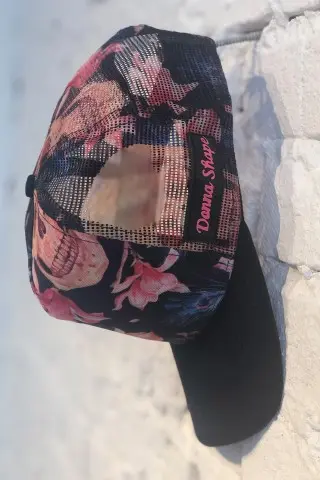 Boné Donna Shape Flower Skull Boné Donna Shape Flower Skull