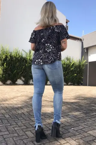 Blusa Colcci Ciganinha Bones Blusa Colcci Ciganinha Bones