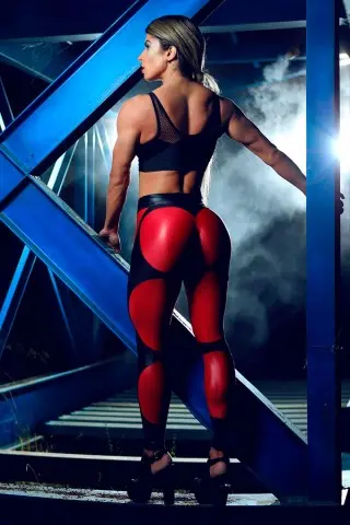 Calça Legging Dynamite Apple Booty Burgundy Black Calça Legging Dynamite Apple Booty Burgundy Black