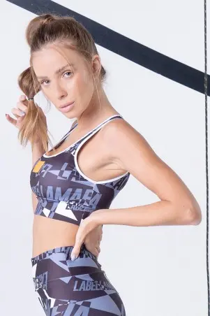 LabellaMafia Logomania White Top with Print