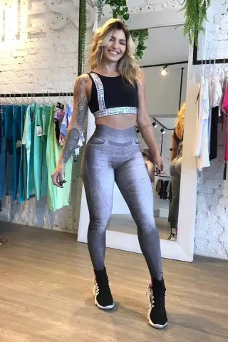 Legging Fake Jeans Wonderful Shape Black Legging Fake Jeans Wonderful Shape Black