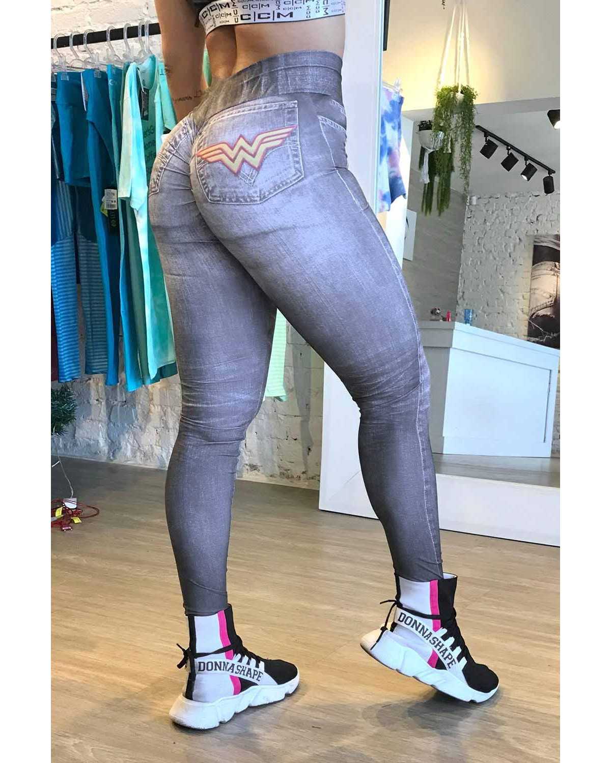 Donna Shape Wonderful Legging Fake Jeans