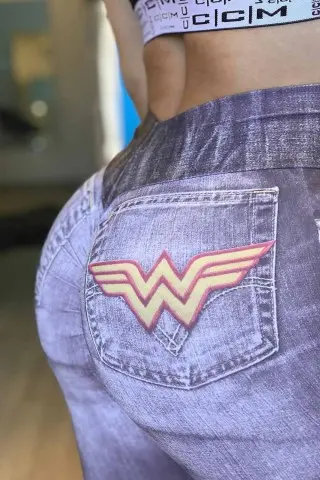 Legging Fake Jeans Wonderful Shape Black Legging Fake Jeans Wonderful Shape Black