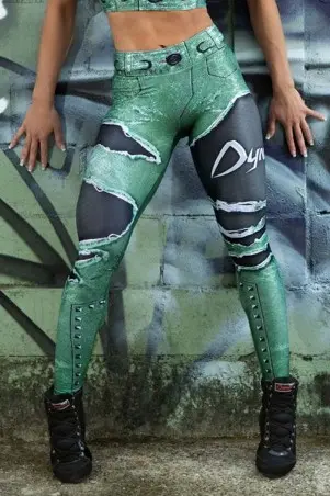 Dynamite Placebo Green Denim Legging